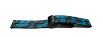 System-S Armband 20 mm van siliconen met klapsluiting voor smartwatch met camouflageprint in blauw