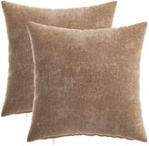 vidaXL Kussensloop 2 stuks Bruin 35 x 35 cm Chenille Stof