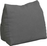 vidaXL Rugkussen Donkergrijs Stof 60 x 50 x 20 cm