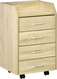 Homcom Vinsetto Archiefkast Spaanplaat 40x36x65cm Natuurlijk Hout