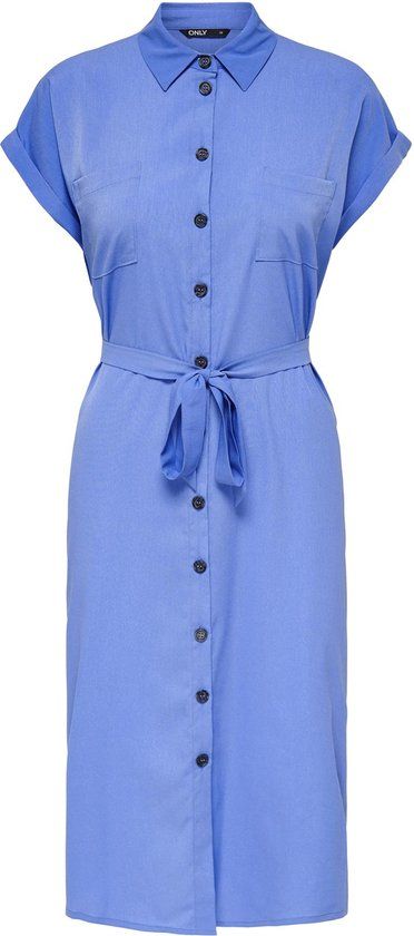 ONLY ONLHANNOVER S/S SHIRT DRESS NOOS WVN Women's Dress - Size 36 - Ultramarine