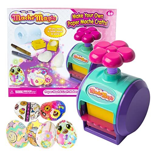 Tomy T12365 Mache Magic, knutselset spelen, doe-het-zelf, papiermaché knutselspeelgoed, creatieve set om te knutselen, schilderset voor kinderen, geschikt voor jongens en meisjes vanaf 6 jaar, roze