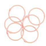 Craftelier - Set met 6 metalen ringen, type ring, ideaal voor scrapbooking en knutselwerk, ringen voor albums, notitieboeken, planners of afsprakenplanner | grootte Ø 45 mm · roze baby