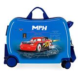 Koffer Disney Cars Rocket Racing Trolley harde cabine, blauw, 50 x 38 x 20 cm, kinderkoffer