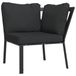 VidaXL Tuinstoel met grijze kussens 76x76x79 cm staal