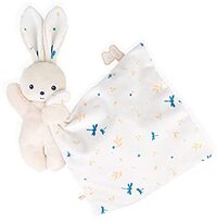 Kaloo - Carré Douceur - konijnen knuffeldoek zacht wit - pluche dier - doek 18 x 18 cm wit - milieuvriendelijke materialen - FSC geschenkdoos - vanaf de geboorte, K972000