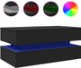vidaXL Salontafel met LED-verlichting 90x50x40 cm zwart