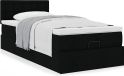 Maison Exclusive - Cadre de lit ottoman avec matelas, noir, 90x190 cm, textile