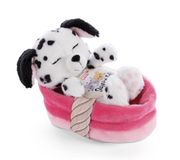 NICI Knuffel Hond in Mand 12 cm – Sleeping Pets Knuffel Dalmatiër