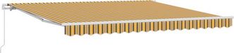 vidaXL Parasol extérieur 4 x 3,5 m jaune, gris et blanc rayé