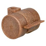 WAGNER Design meubelrol/zwenkwiel - ECO - Ø 38 mm, 40 mm bouwhoogte, vergrendeling, bruin gemêleerd, 50 kg draagkracht