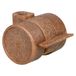 WAGNER Design meubelrol/zwenkwiel - ECO - Ø 38 mm, 40 mm bouwhoogte, vergrendeling, bruin gemêleerd, 50 kg draagkracht