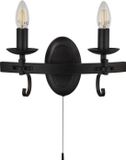 Searchlight Klassiek wandlampje Cartwheel - 8902-2BK