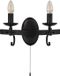 Searchlight Klassiek wandlampje Cartwheel - 8902-2BK