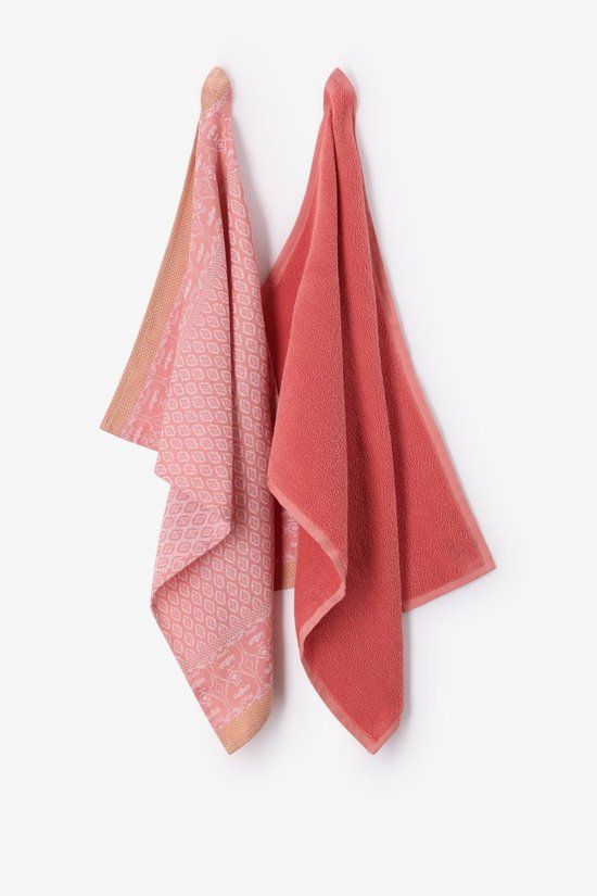 Sissy-Boy Lichtroze Terry Handdoek en Theedoek Set