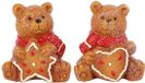 Countryfield Knuffel Beer Kerst Bruin Pluche Decoratie 7x6x7,5cm