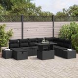 Prolenta Maison Exclusive Tuinset met 11 delen, tuinbank van polyrotan