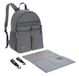 LÄSSIG 1103030236 Baby luierrugzak met aankleedmat, kinderwagenbevestiging/casual Urban Backpack antraciet, grijs, 646 g