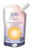 Aladine - Izink Pearly – kleur parelmoer – ultra dekkend, voor alle ondergronden – DIY en creatieve vrije tijd – zachte drinkfles 80 ml – goud