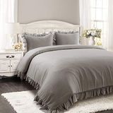 Lush Decor Reyna, Polyester, Grijs, Koningin