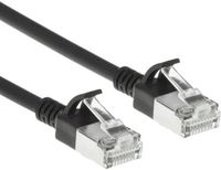 ACT Zwarte 7 meter LSZH S/FTP CAT6A slimline patchkabel snagless met RJ45 connectoren DB7907