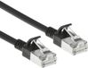 ACT Zwarte 7 meter LSZH S/FTP CAT6A slimline patchkabel snagless met RJ45 connectoren DB7907