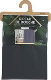 Urban Living Douchegordijn met ringen - antraciet grijs - PVC - 180 x 200 cm