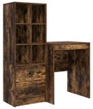 vidaXL Bureau Rook Eiken 105,5 x 50 x 127 cm 2 stuks