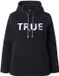Ulla Popken Dames Hoodie True met Capuchon, Koord, Zakken en Lange Mouwen - Zwart - Maat 50+