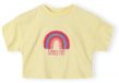 Minoti T-shirt Meisjes met Regenboog Applicatie - 100% Katoen - Geel