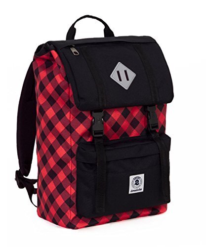 Invicta Backpack - Shot Pack Fantasy - Rood-Zwart - Gewatteerde zak voor PC en tablet - American 28 L