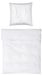 Ensemble de literie 155x220+80x80 cm, 100% coton, blanc/gris