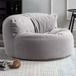 Azomor® Housse de pouf confortable et lavable en chenille pour un usage domestique en gris clair