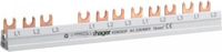 Hager KDN363F Fase 3P+N 63A 10 mm² 12 ingangen geïsoleerde vorkaansluiting grijs