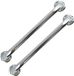 MSV Poignée de salle de bain/douche murale - 2x - métal inox - argent - 30 cm - Barre d'appui supplémentaire