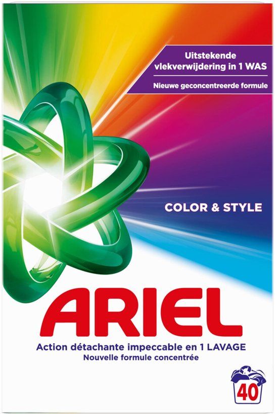 Ariel Waspoeder Color 40 Wasbeurten - 5 x 2 kg - Voordeelverpakking