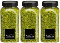 Mica Decorations decoratie stenen/granulaat - 4 stuks - 650ml - lichtgroen