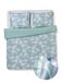 HEMA Dekbedovertrek 200x200/220cm doux coton rayures vert-bleu