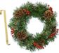 Decoris Kerstkrans - gedecoreerd - 50 cm - kunststof - incl. messing deurhanger