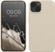 kwmobile telefoonhoesje geschikt voor Apple iPhone 13 - Hoesje met siliconen coating - Smartphone case in mat crème