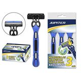 JUPITER Set van 3 kiepmessen, tas, 3 stuks, zwart, standaard
