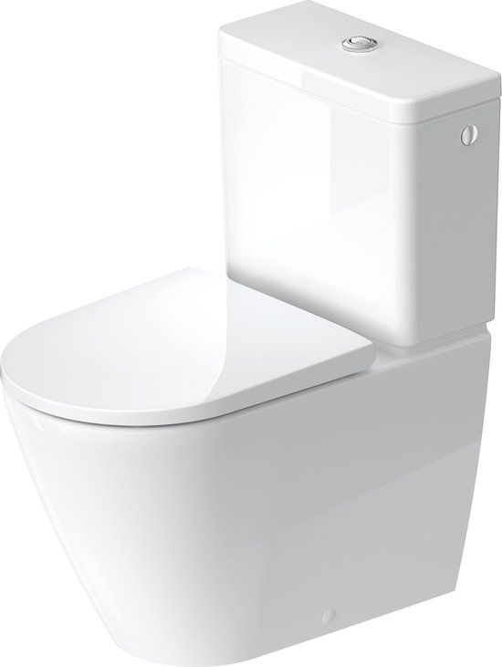Duravit D-Neo Duoblok Toilet - 37x65x40cm - Wit - Zonder Spoelrand - Soft-close