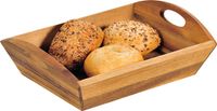 Merkloos / Sans marque Acacia Hout Broodmand - Rechthoekig - 23 x 32 x 9 cm
