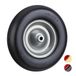 Merkloos Relaxdays kruiwagenwiel rubber, 4.80 4.00-8, met as, stalen velg, tot 100 kg, antilek band, reservewiel, zwart