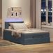 Maison Exclusive - Cadre de lit ottoman et matelas gris foncé 120x200 cm velours