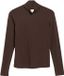 s.Oliver - Femme - T-shirt souple à col montant - Viscose - Manches courtes - Extra court - Ajusté - Marron foncé - Taille 44
