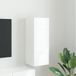 Maison Exclusive Meuble TV mural exclusif - Dimensions : 30 x 31 x 80 cm - Finition : blanc brillant - Matériau : bois composite