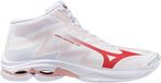Mizuno Wave Lightning Pro Mid Dames Volleybalschoenen Wit/Roze Maat 38.5