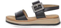 Gabor - Dames - Sandalen - Zwart - Maat 44 - Blokhak - Leer