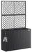 CASARIA Polyrattan bloembak met lattenstructuur, zwart